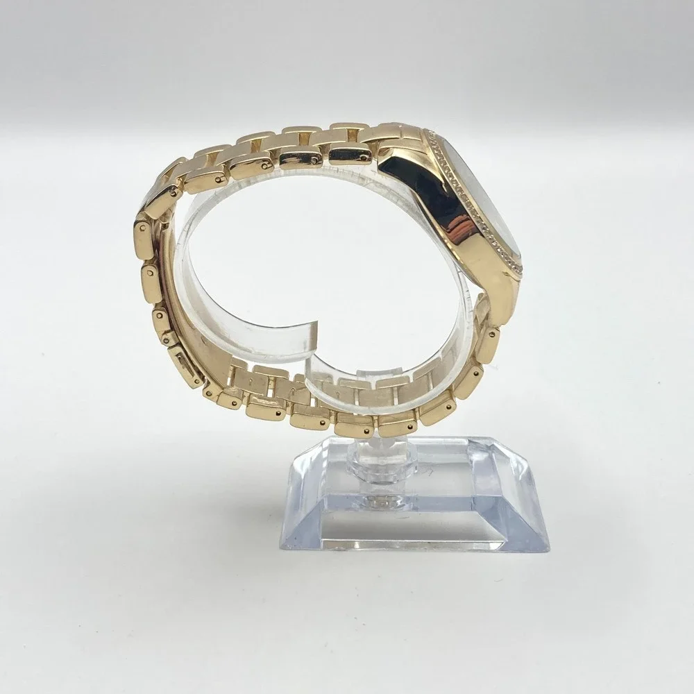 Valletta Women's Watch 35mm Leopard Print Gold Tone Crystals New Battery 7.5